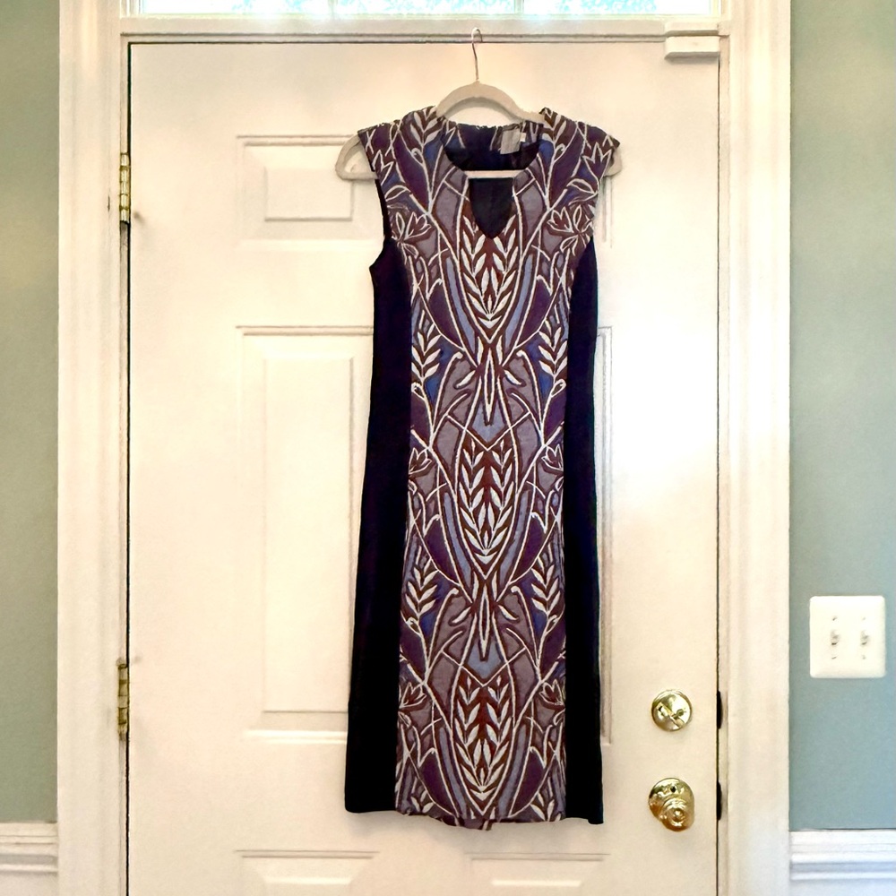 NWT Anthropologie HD in Paris GORGEOUS Purple, Brown, Blues Midi Dress